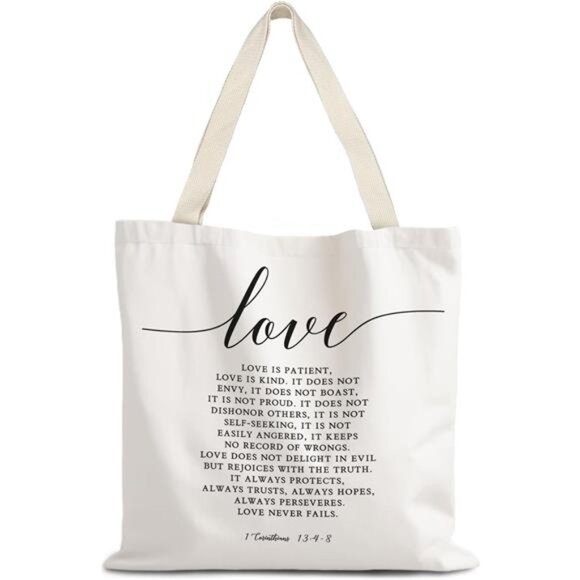 Handbags - Christian Tote Bag, Christian Gifts for Women, Christian Canvas Bags for Women